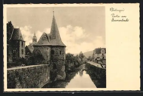 AK Büdingen / Hessen, Partie am Seemenbach