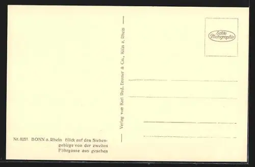 AK Bonn /Rh., Blick auf das Siebengebirge