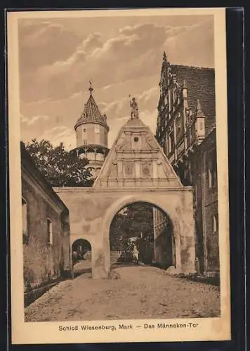 AK Wiesenburg /Mark, Schloss Wiesenburg, Das Männeken-Tor