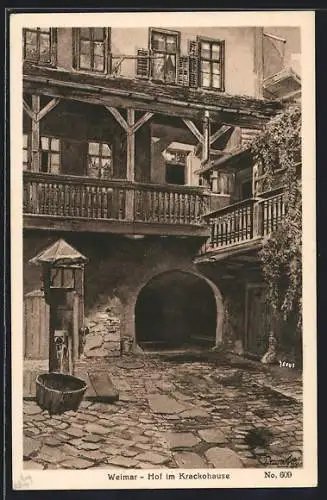 AK Weimar / Thür., Hof im Krackowhaus