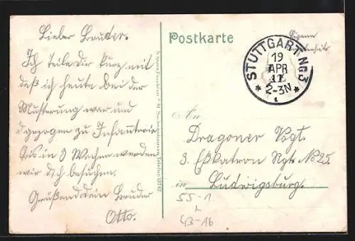 Künstler-AK Leichtes Geschwader, Frauen in Uniform marschieren im Gleichschritt