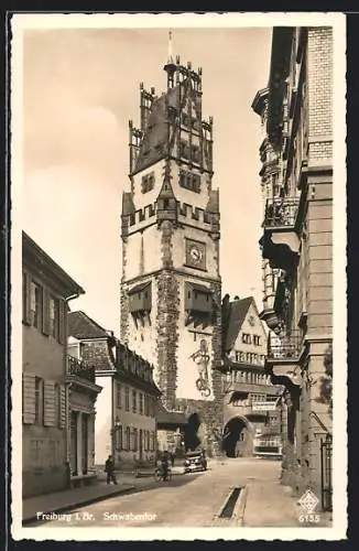 AK Freiburg / Breisgau, Seitenstrasse am Schwabentor