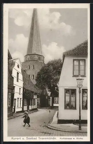 AK Travemünde, Strassenpartie in der Altstadt