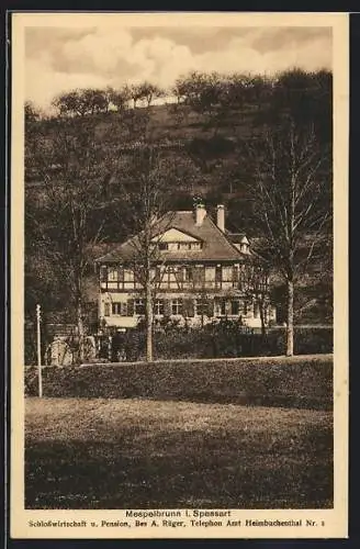 AK Mespelbrunn i. Spessart, Schlosswirtschaft und Pension