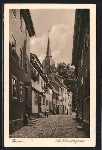 AK Weimar / Thür., Strassenblick in die Friedensgasse