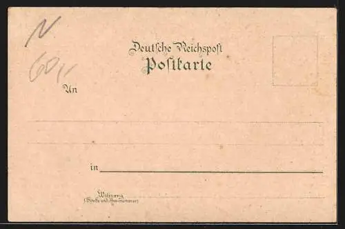 Lithographie Lobberich, Fabrik J. L. de. Ball, Schloss Niedieck, Villa Wöllner
