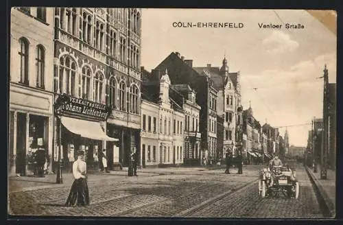 AK Köln-Ehrenfeld, Venloer Strasse mit Verkaufsstelle Johann Lichtenberg