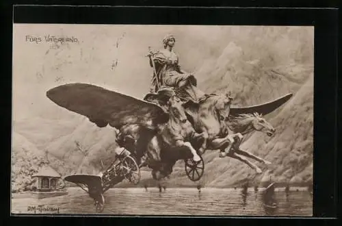 Künstler-AK Domenico Mastroianni: Fürs Vaterland, Helvetia