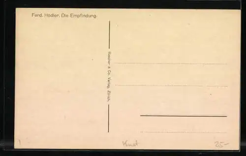 Künstler-AK Ferdinand Hodler: Die Empfindung, nackte Frauen in Tüchern eingehüllt