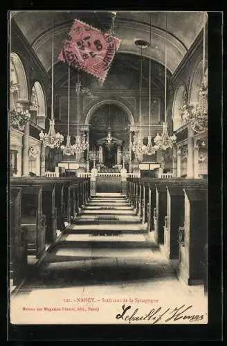 AK Nancy, Intérieur de la Synagogue