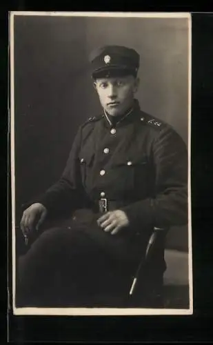 Foto-AK E. Bruck als lettischer Soldat in Uniform