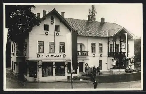 Foto-AK Laufen / OBB., Stoffhandlung H. Lothaller