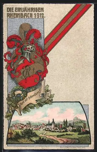 Künstler-AK Rheinbach, Die Einjährigen 1912, Absolvia