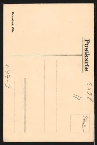 Künstler-AK Münstereifel, Absolvia 1908, Ritter in Rüstung mit Wappen