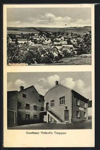 AK Burbach / Eifel, Gasthaus Valentin Trappen, Totalansicht des Ortes