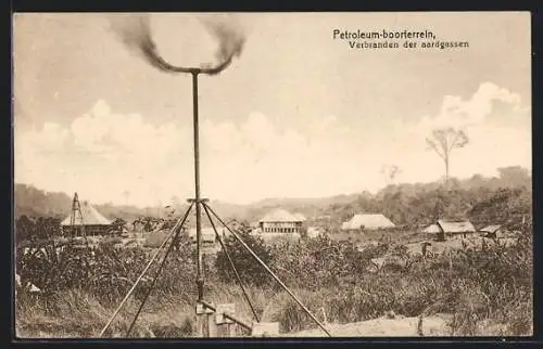 AK Indonesien, Petroleum-boorterrein, Verbranden der aardgassen