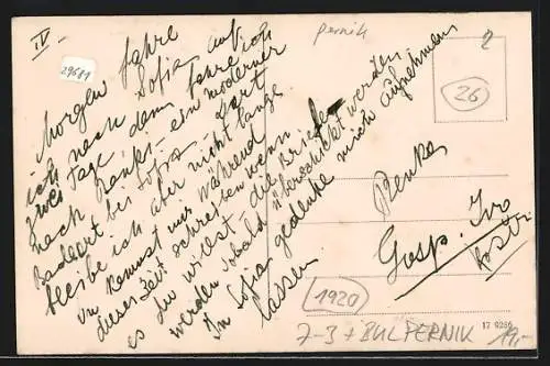 AK Arbeiter im Stollen des Kohlebergwerks