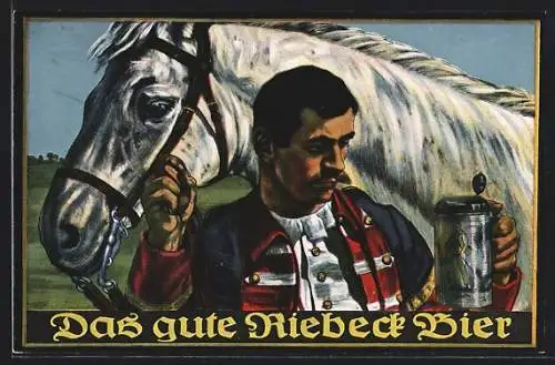 Künstler-AK Brauerei-Werbung für Riebeck-Bier