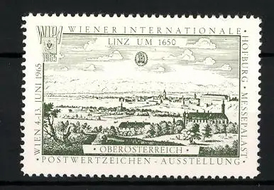 Reklamemarke Wien, Internationale Postwertzeichen-Briefmarkenausstellung WIPA 1965, Linz um 1650