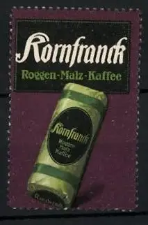 Reklamemarke Kornfranck Roggen-Malz-Kaffee, Kaffeeverpackung