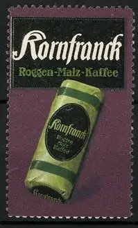Reklamemarke Kornfranck Roggen-Malz-Kaffee, Kaffeeverpackung