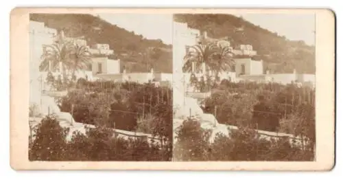 Stereo-Fotografie unbekannter Fotograf, Ansicht Capri, Aussicht vom Hotel Pagano, 1899
