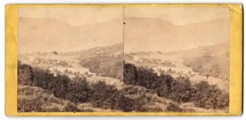 Stereo-Fotografie E. & H. T. Anthony & Co., New York, Ansicht Cornwall-on-Hudson / NY., Breakneck Hill in distance
