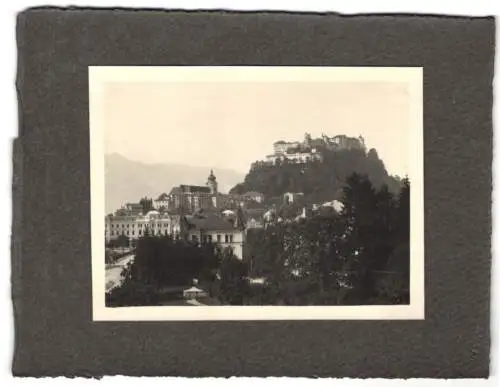 16 Fotografien unbekannter Fotograf, Ansicht Salzburg, Stadtansichten mit Umgebung, Radeck, Mattsee, Nackstein u.a.