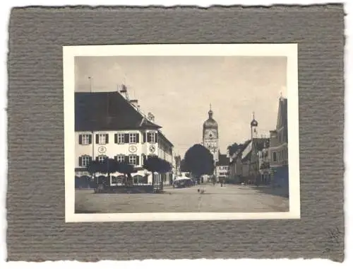 16 Fotografien unbekannter Fotograf, Ansicht Moosburg, Ortsansichten mit Strassenzügen, Erding, Freising u.a.