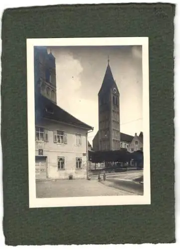 16 Fotografien unbekannter Fotograf, Ansicht Moosburg, Ortsansichten mit Strassenzügen, Erding, Freising u.a.