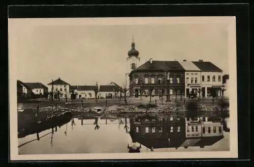 AK Kolesovice, Panorama mit Kirche