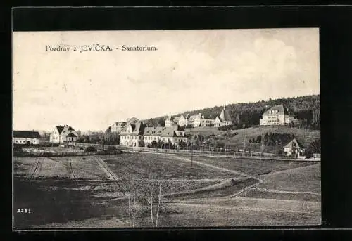 AK Jevicko, Sanatorium mit Umgebung