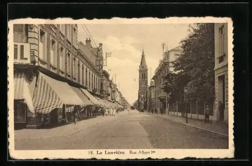 AK La Louvière, Rue Albert Ier
