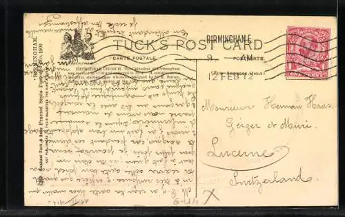 Präge-AK Birmingham, Cathedral Church