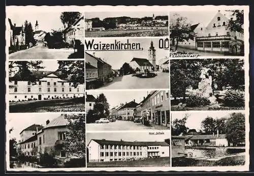 AK Waizenkirchen, Schwimmbad, Gut Weikhardsperg, Neue Schule