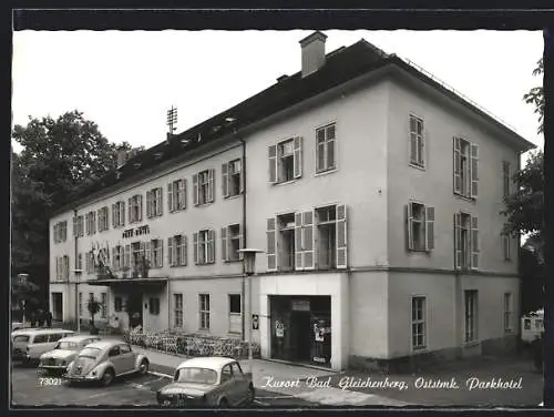 AK Bad Gleichenberg, Parkhotel, VW-Käfer