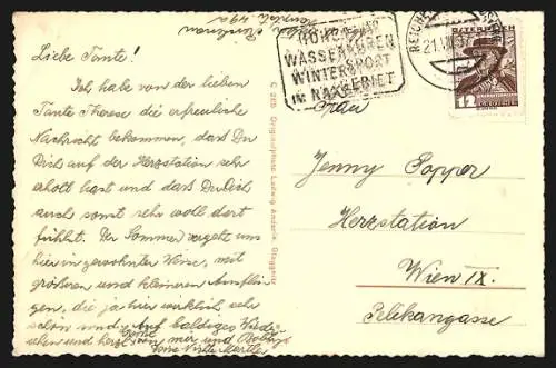 AK Reichenau, Gesamtansicht mit Rax