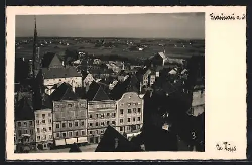AK Braunau /Inn, Teilansicht aus der Vogelschau