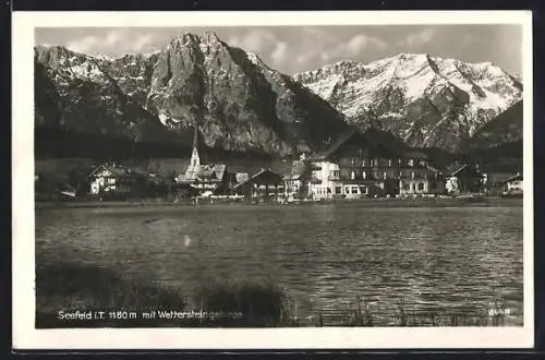 AK Seefeld in Tirol, Panorama mit Wettersteingebirge