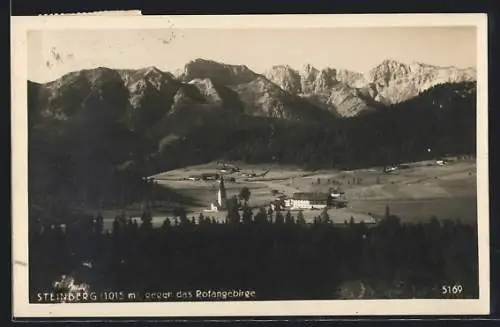 AK Steinberg, Ortsansicht gegen das Rofangebirge