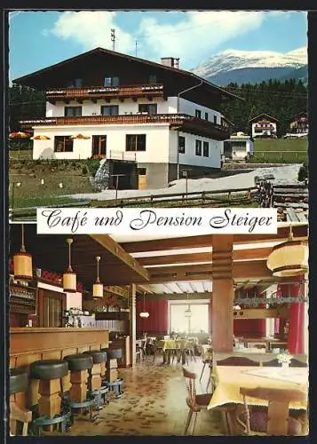 AK Neukirchen am Grossvenediger, Cafe und Pension Steiger, Innenansicht