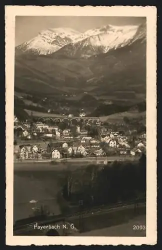 AK Payerbach /N.-Ö., Teilansicht mit Viadukt