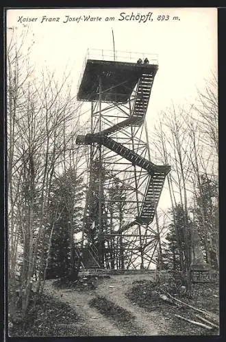AK Laaben, Kaiser Franz Josefs-Warte auf dem Schöpfl