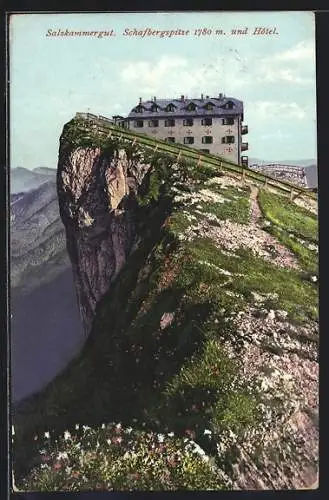 AK Schafberg, Schafbergspitze mit Hotel