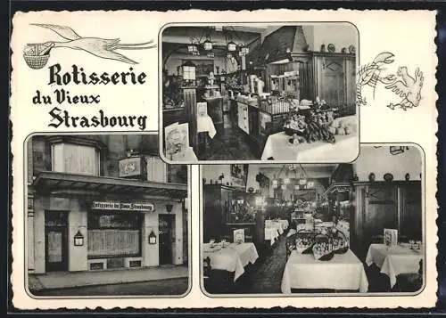 AK Brüssel / Bruxelles, Restaurant Rotisserie du Vieux Strasbourg, 2 Boulevard du Jardin Botanique