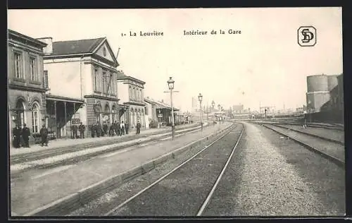 AK La Louvière, Intérieur de la Gare, Bahnhof