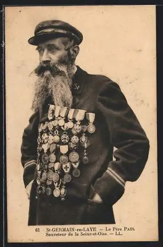 AK St-Germain-en-Laye, Le Père Paul, Sauveteur de la Seine-et-Oise, Seenotrettung