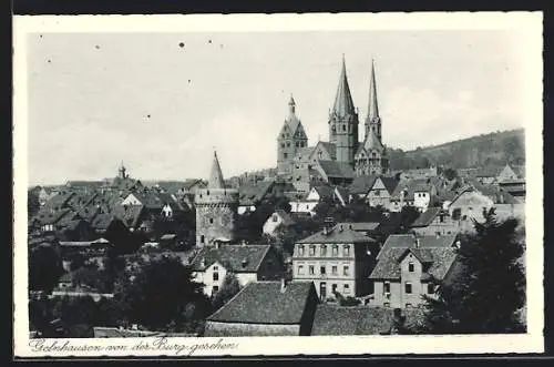 AK Gelnhausen, Teilansicht, von der Burg gesehen