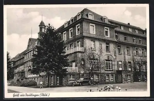 AK Denklingen / Rhld., Kurhaus u. Auto