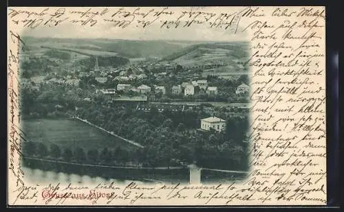 AK Eitorf, Gesamtansicht aus der Vogelschau